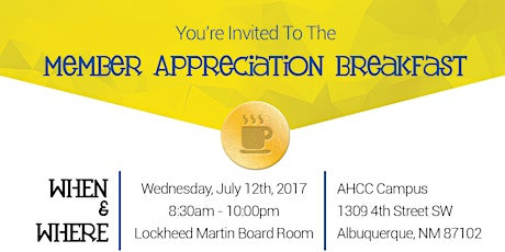 July AHCC "Member Appreciation" Breakfast primary image