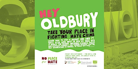 End hate crime in Oldbury - No Place for Hate in Sandwell workshop