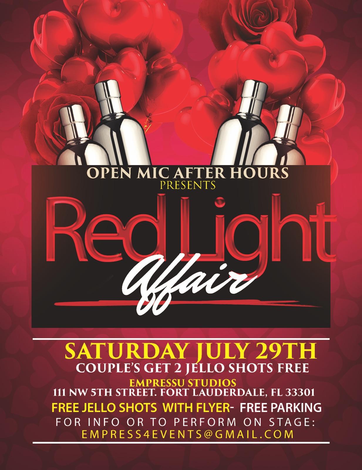 Open Mic After Hours Red Light Affair