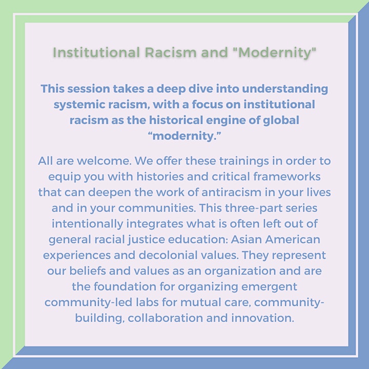 Institutional Racism and "Modernity" image