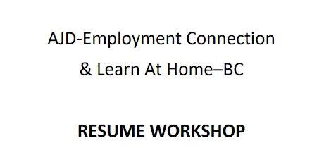 AJD-Employment Connection - Resume Workshop