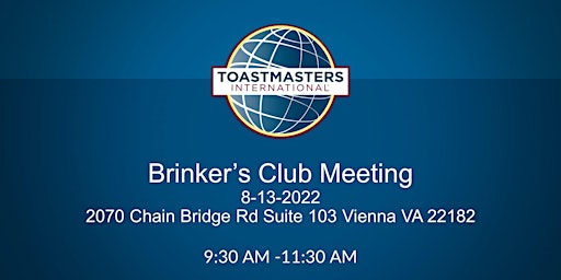 Toastmaster Brinker Club Meeting