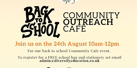 Back to School Community Cafe
