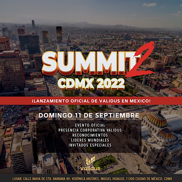 Imagen de Summit CDMX - Lanzamiento Oficial de Validus