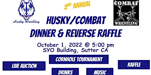 Husky/Combat Wrestling Dinner & Reverse Raffle