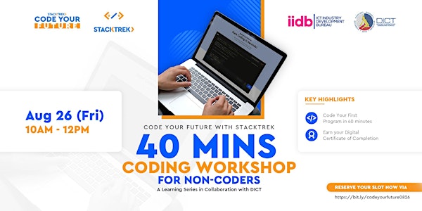 Code Your Future with Stacktrek: 40 Mins Coding Workshop for Non-Coders