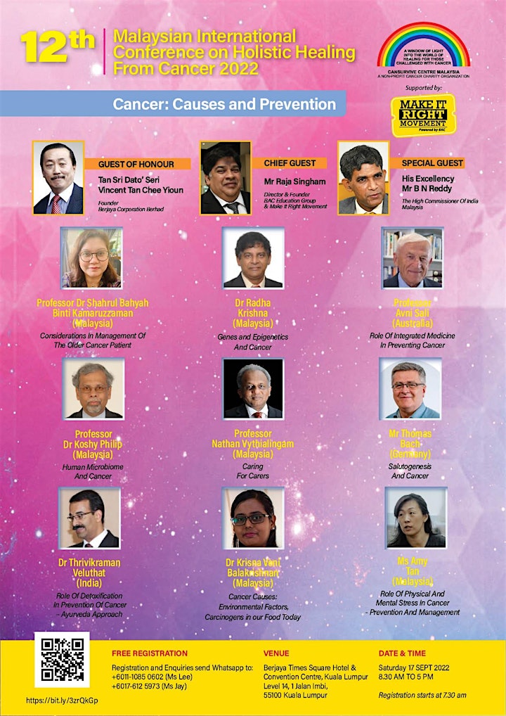 12th Malaysian International Conference on Holistic Healing from Cancer image