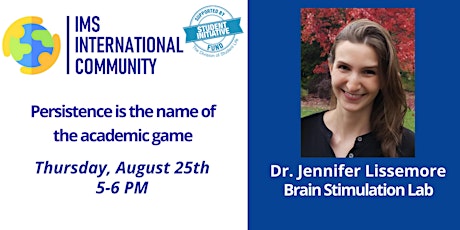IMS-International Community 15th Seminar Series with Dr. Jennifer Lissemore