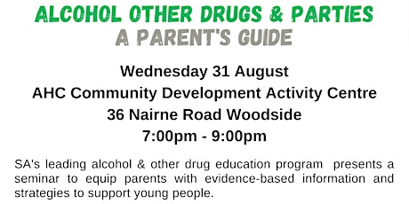 Parents Seminar: Alcohol and other drugs and parties