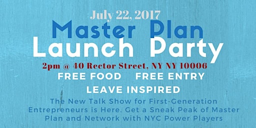 Primaire afbeelding van Master Plan Launch Party