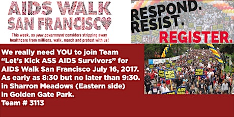 Join Team Let's Kick ASS Survivors for AIDS Walk San Francisco! primary image