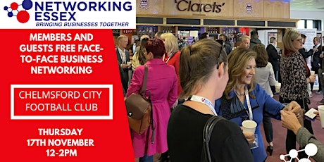 (FREE) Networking Essex Chelmsford Thursday 17th November12pm-2pm