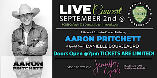 Intimate Live Concert: Aaron Pritchett & Special Guest Danielle Bourjeaurd