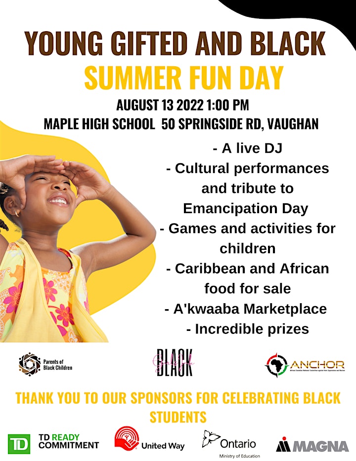 Young, Gifted and Black Summer Fun Day! image
