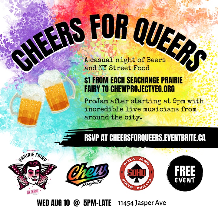 Cheers for Queers | 2SLGBTQIA+ Fundriser for CHEWprojectYEG.org image