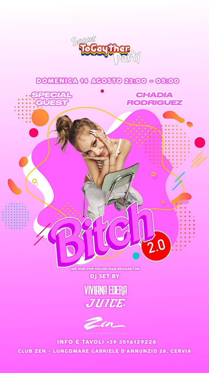 Immagine TOGAYTHER X BITCH 2.0 (special guest CHADIA RODRIGUEZ)