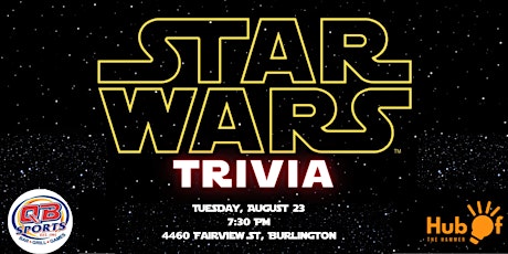 Star Wars Trivia Night - QB Sports Bar Grill Games (Burlington)