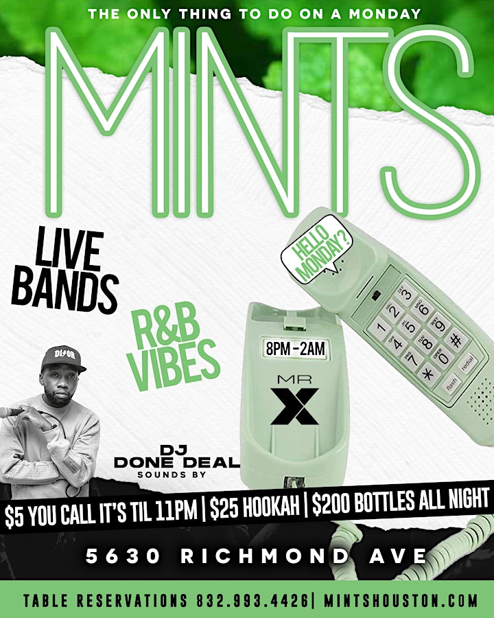MINTS @ Mr. X | Monday Is Not That Serious - Live Music & Trapsoul R&B Vibe image