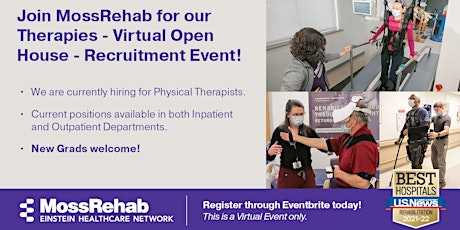 MossRehab/Einstein - Physical Therapist -  Virtual Recruitment Event