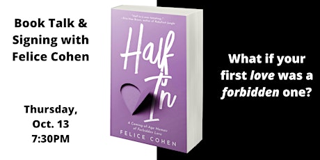 Author Felice Cohen Book Talk: New Memoir "Half In"