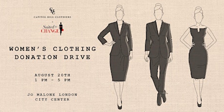 Women's Professional Clothing Drive + Fundraiser for Suited for Change