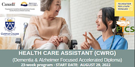 FREE funded Health Care Assistant Accelerated Diploma Program! INFO SESSION