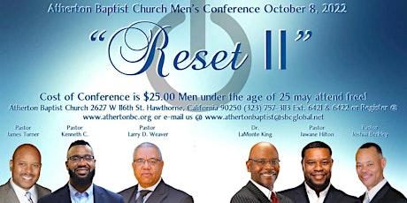 2022  Atherton Baptist Church Men's Conference: Reset II