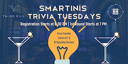 Imagem principal do evento Smartinis Trivia Tuesdays