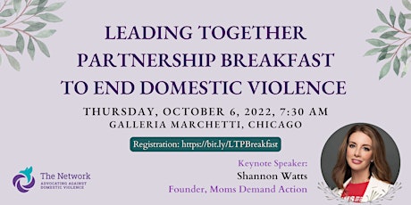 Leading Together Partnership Breakfast to End Domestic Violence