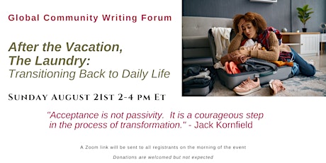 Global Community Writing Forum - August - After the Vacation, The Laundry