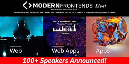Modern Frontends Live! -November 17-18 (Conf ) & November 15-16 (Workshops)