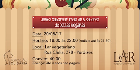 Imagem principal do evento Rodízio de Pizza - Castração Solidária