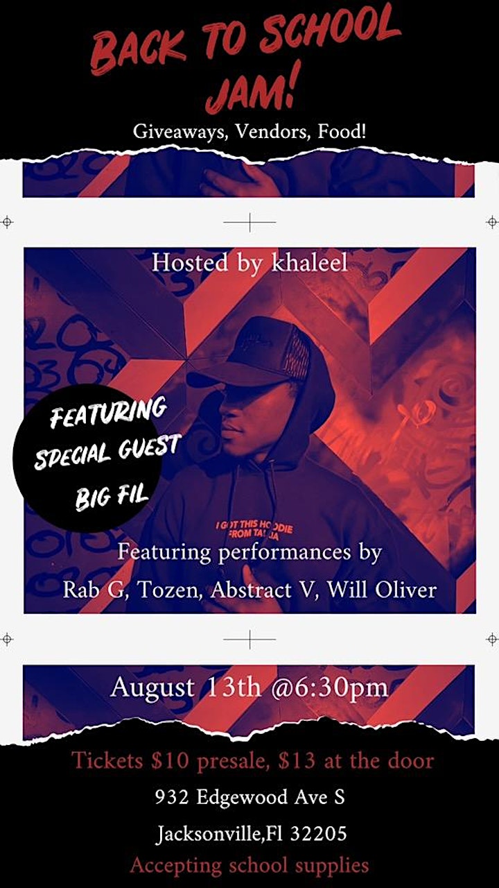 BACK TO SCHOOL JAM:  Hosted by Khaleel image