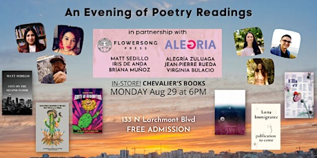 Poetry Night!  A live reading with FlowerSong Press & Alegría Publishing