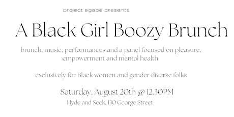 Black Girl Boozy Brunch with Project Agape