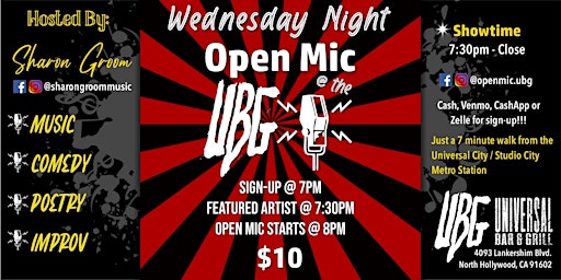 Wednesday Night Open Mic @ the Universal Bar and Grill