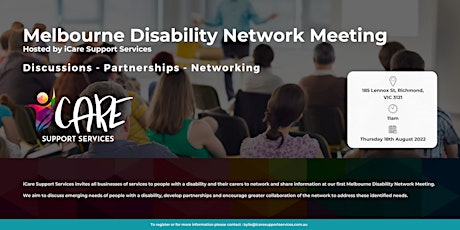 Melbourne Disability Network Meeting Hosted by iCare Support Services