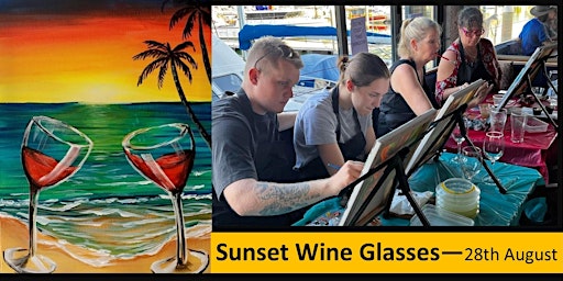 Paint Party - Sunset Wine Glasses