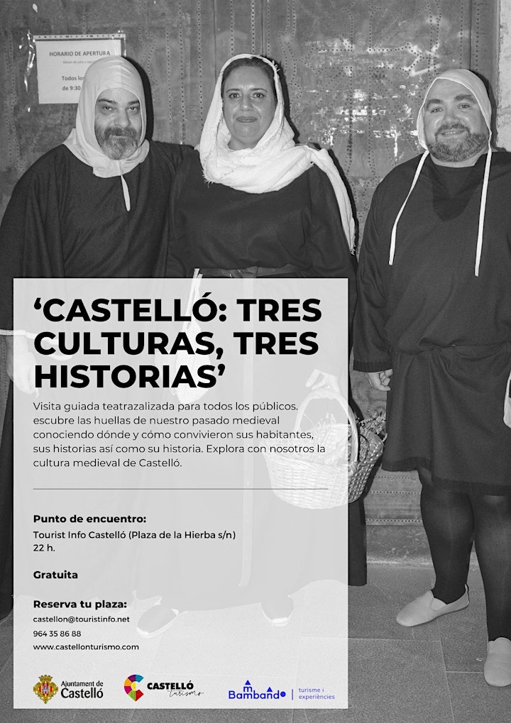 Imagen de Visita guiada teatralizada ‘CASTELLÓ: TRES CULTURAS, TRES HISTORIAS’