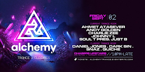 Alchemy  | 02 September @ Chasers Upstairs