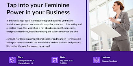 Tap into your Feminine Power in your Business
