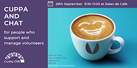 Cuppa and chat for people who support and manage volunteers