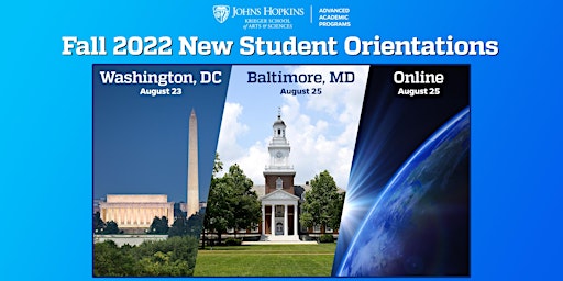 2022 Fall AAP New Student Orientation - Homewood Campus, Baltimore, MD
