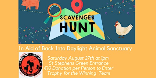 Scavenger Hunt Team Even in Aid of Back Into Daylight Animal Sanctuary