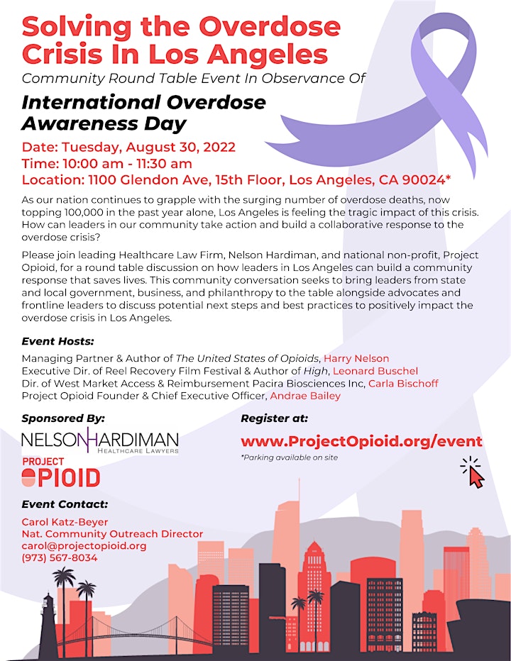 Solving the Overdose Crisis In Los Angeles: Community Round Table Event image