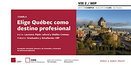 Charla “Elige Québec como destino profesional”