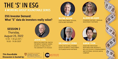 The S in ESG - Roundtable #2: Rethinking Materiality for Social Impact