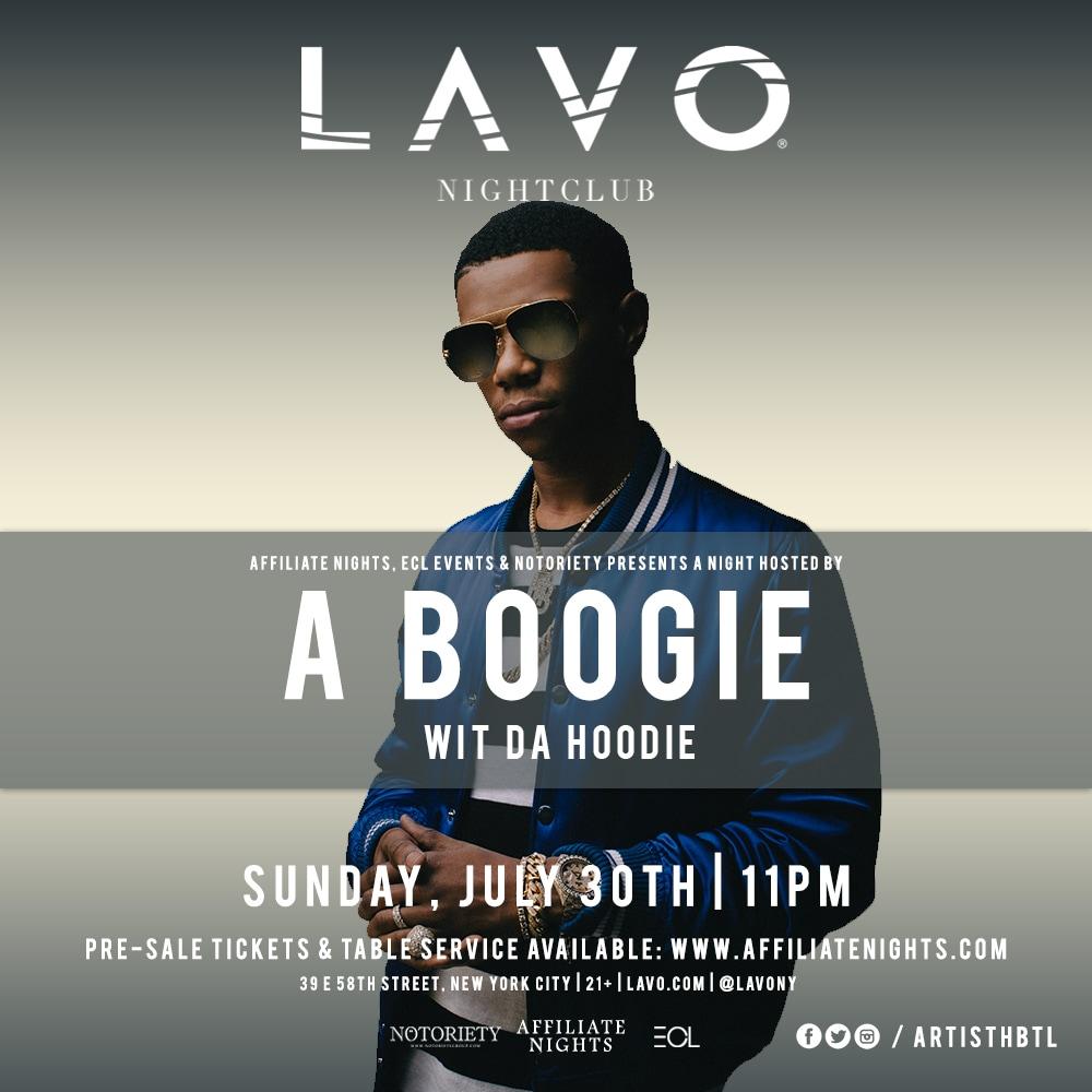 A Boogie with da hoodie at LAVO NY