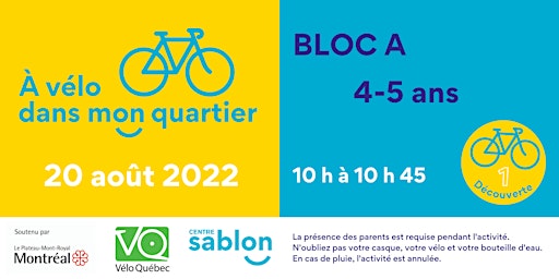 À vélo dans mon quartier - 20 août 2022 - Bloc A