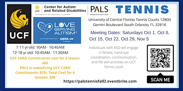 PALS Community Collaboration Fall 2: Love Serving Autism Tennis